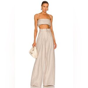 Matthew Bruch Beige Linen Set